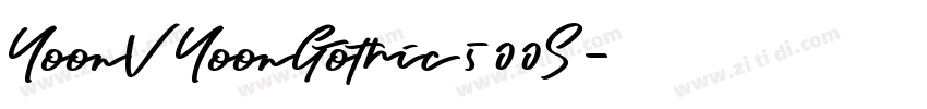 YoonV YoonGothic500S字体转换